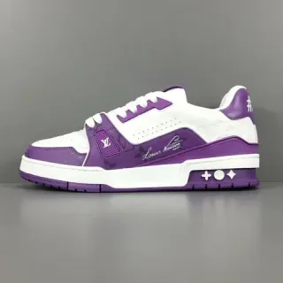 Louis Vuitton LV Trainer Purple and White Monogram Lifestyle Sneakers
