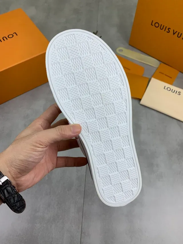 Louis Vuitton LV Trainer White Beige Monogram-Print Canvas Low-Top Lace-Up Lifestyle Sneakers 2