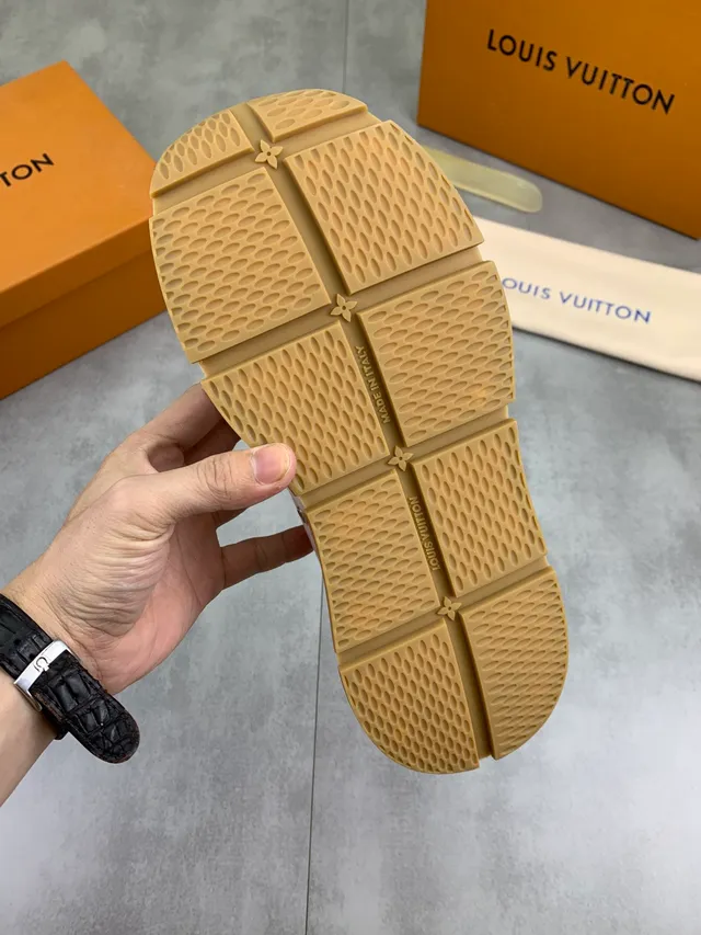 Louis Vuitton LV Trainer White Beige Monogrammed Canvas Chunky Layered Sole Lifestyle Sneakers 2
