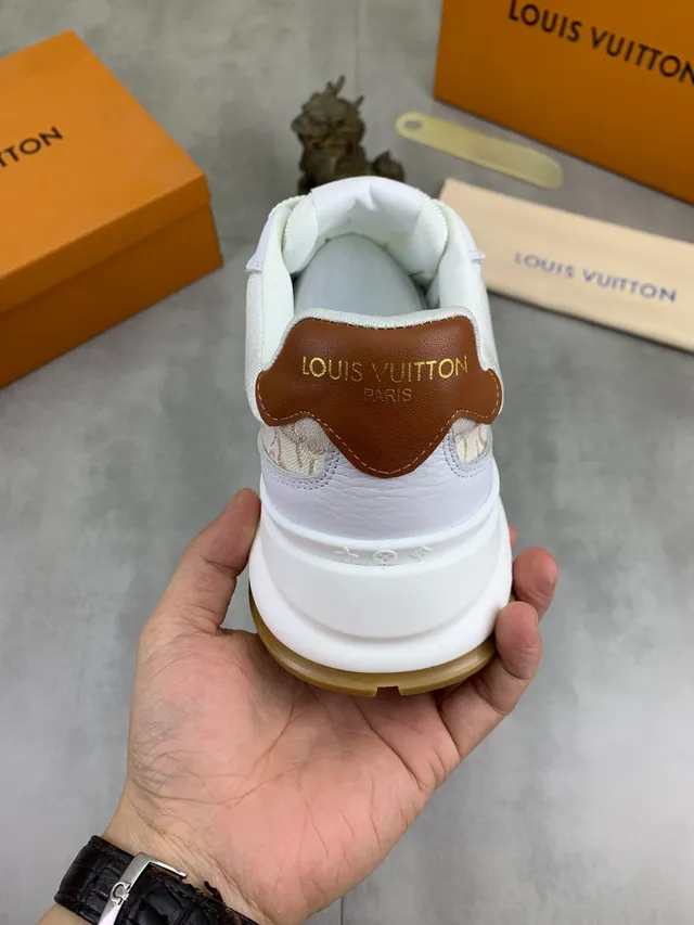 Louis Vuitton LV Trainer White Beige Monogrammed Canvas Chunky Layered Sole Lifestyle Sneakers 3