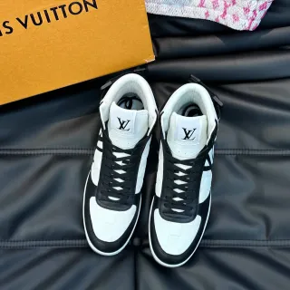 Louis Vuitton LV Trainer White Black High-Top Quilted Textile Lifestyle Sneakers