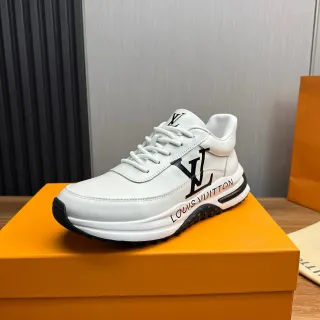 Louis Vuitton LV Trainer White Black Leather Upper Monogram Branding Lifestyle Sneakers