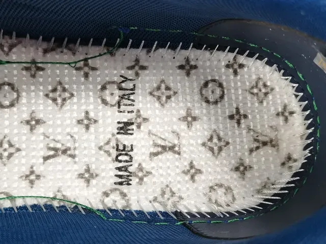 Louis Vuitton LV Trainer White Blue Layered Synthetic Upper Sculpted Midsole Lifestyle Sneakers 8