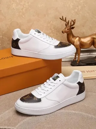 Louis Vuitton LV Trainer White Brown Leather Monogram Canvas Panels Lifestyle Sneakers 4