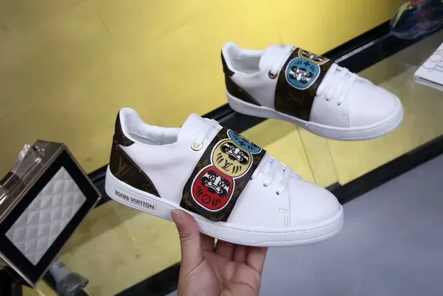 Louis Vuitton LV Trainer White Brown Leather Upper Monogram Canvas Strap Lifestyle Sneakers 4