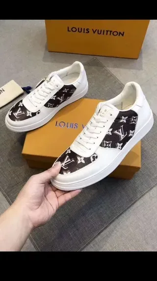 Louis Vuitton LV Trainer White Brown Low-Top Monogram Canvas Side Panels Lifestyle Sneakers 9