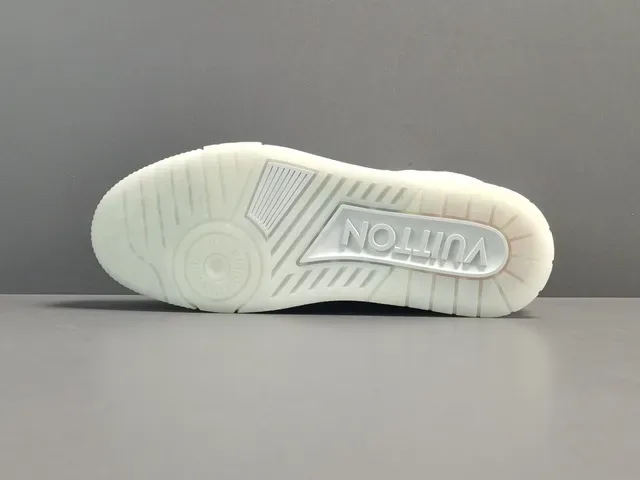 Louis Vuitton LV Trainer White Gold Monogram-Embossed Leather Multi-Strap Overlay Lifestyle Sneakers 12