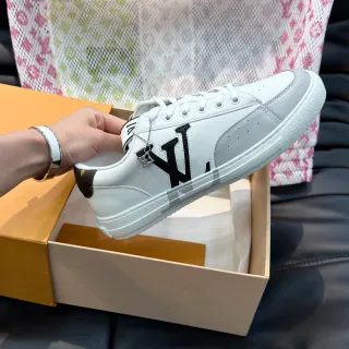 Louis Vuitton LV Trainer White Gray Leather Upper Low-Top Lifestyle Sneakers