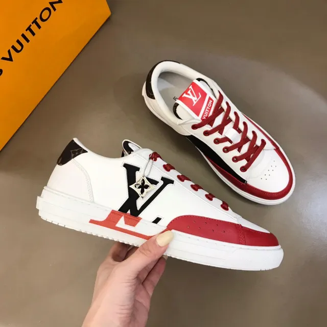 Louis Vuitton LV Trainer White Red Low-Top Monogrammed Lifestyle Sneakers 5
