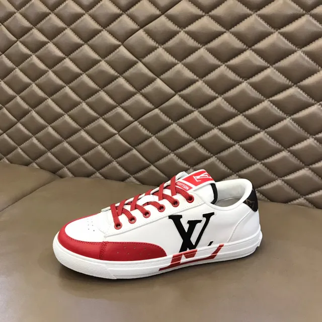 Louis Vuitton LV Trainer White Red Low-Top Monogrammed Lifestyle Sneakers 6