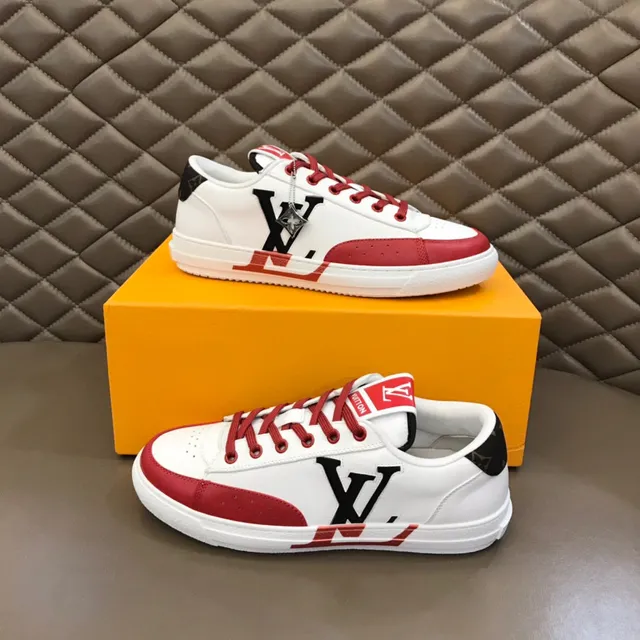 Louis Vuitton LV Trainer White Red Low-Top Monogrammed Lifestyle Sneakers 7