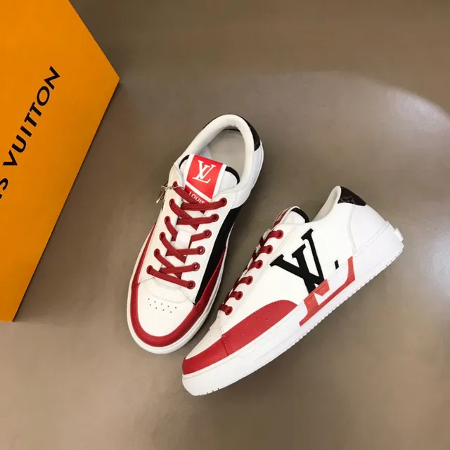 Louis Vuitton LV Trainer White Red Low-Top Monogrammed Lifestyle Sneakers 8