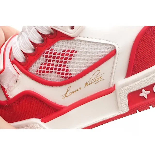 Louis Vuitton LV Trainer Yellow White Low-Top Mesh-Panelled Lifestyle Sneakers 9