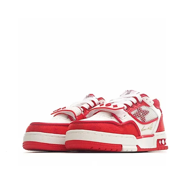 Louis Vuitton LV Trainer Yellow White Low-Top Mesh-Panelled Lifestyle Sneakers 15