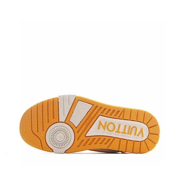 Louis Vuitton LV Trainer Yellow White Low-Top Mesh-Panelled Lifestyle Sneakers 23