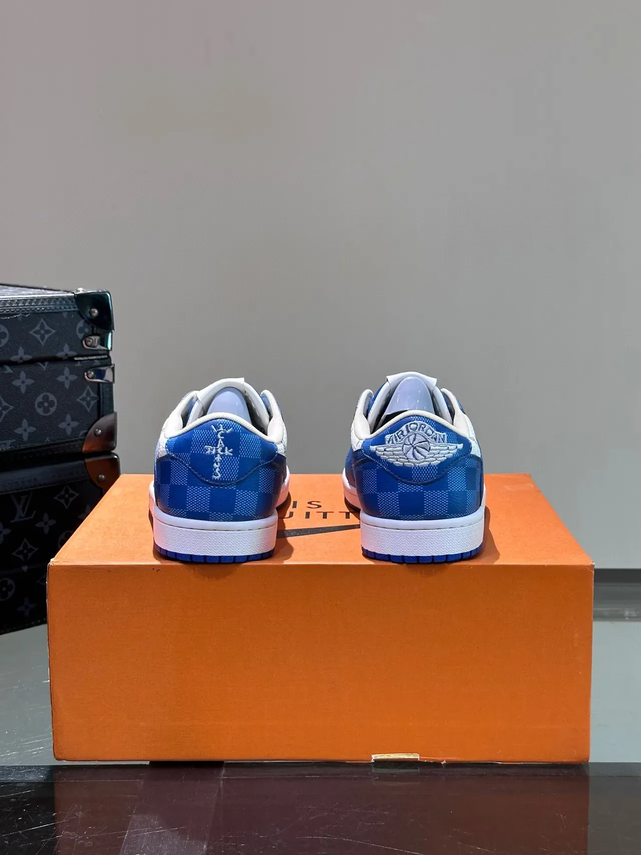 Louis Vuitton Monogram and Damier Blue White Low-Top Lifestyle Sneakers 8