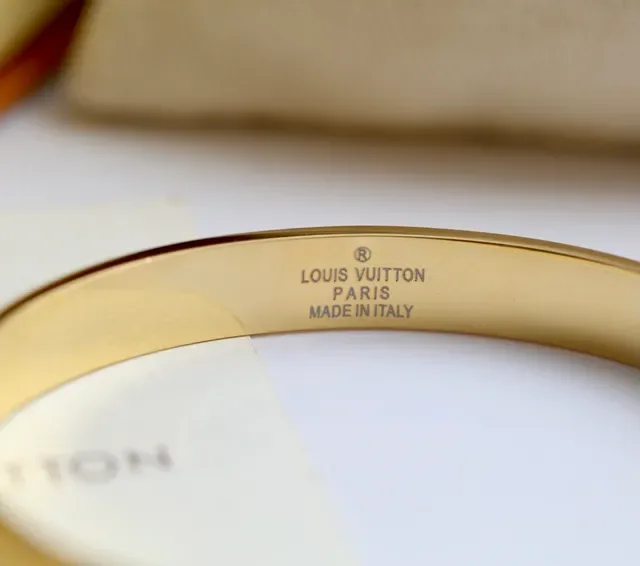 Louis Vuitton Monogram Bangle Gold Silver Rose Gold Bracelets 4