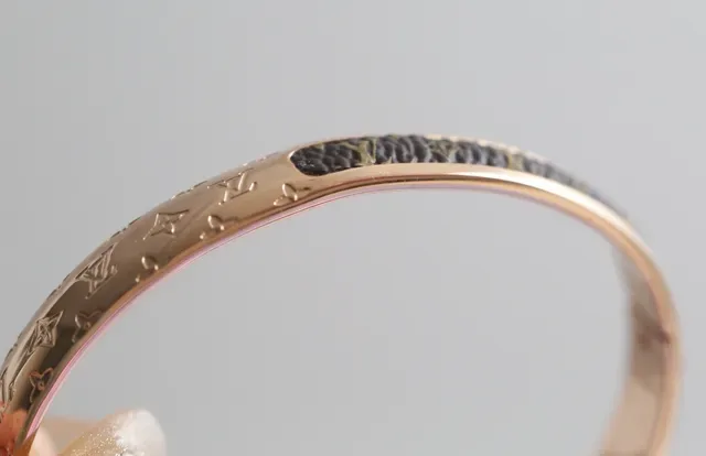 Louis Vuitton Monogram Bangle Gold Silver Rose Gold Bracelets 6