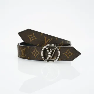 Louis Vuitton Monogram Canvas Circle Buckle Leather Belt