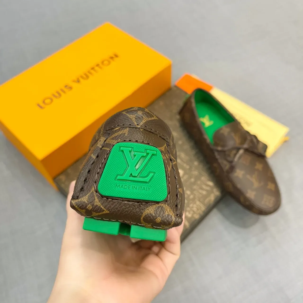 Louis Vuitton Monogram Canvas Green-Lined Bow Loafers 4
