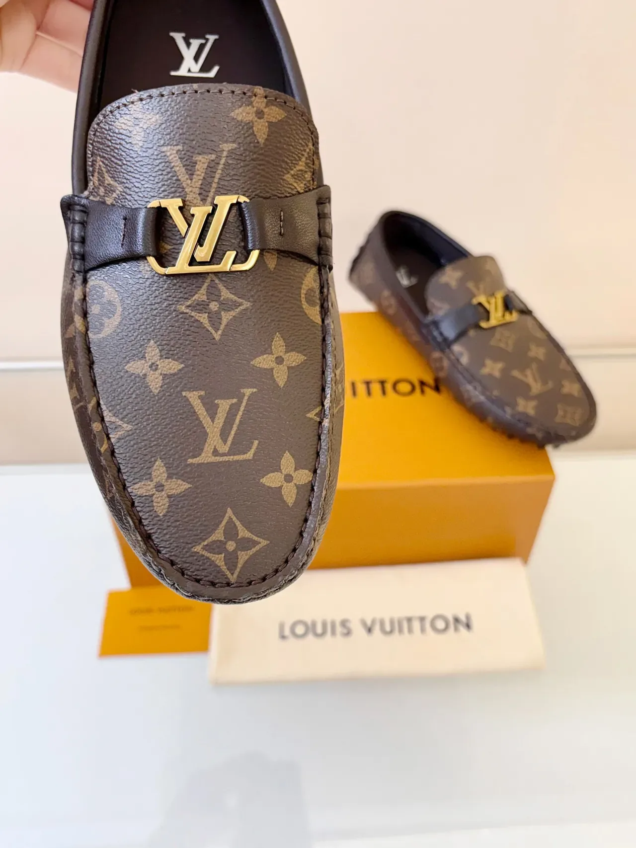 Louis Vuitton Monogram Canvas Leather-Trimmed LV Buckle Loafers 3