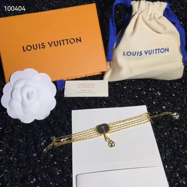 Louis Vuitton Monogram Chain Bracelet Gold Black Monogrammed Disc Bracelet 3