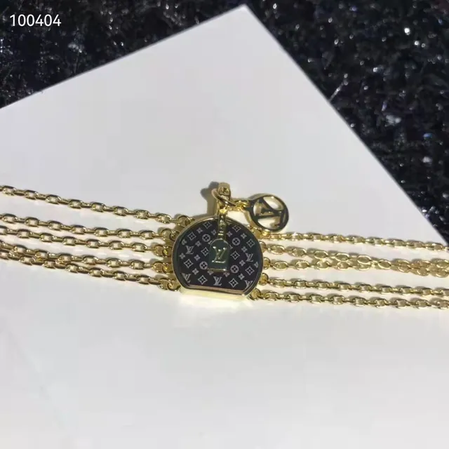 Louis Vuitton Monogram Chain Bracelet Gold Black Monogrammed Disc Bracelet 4