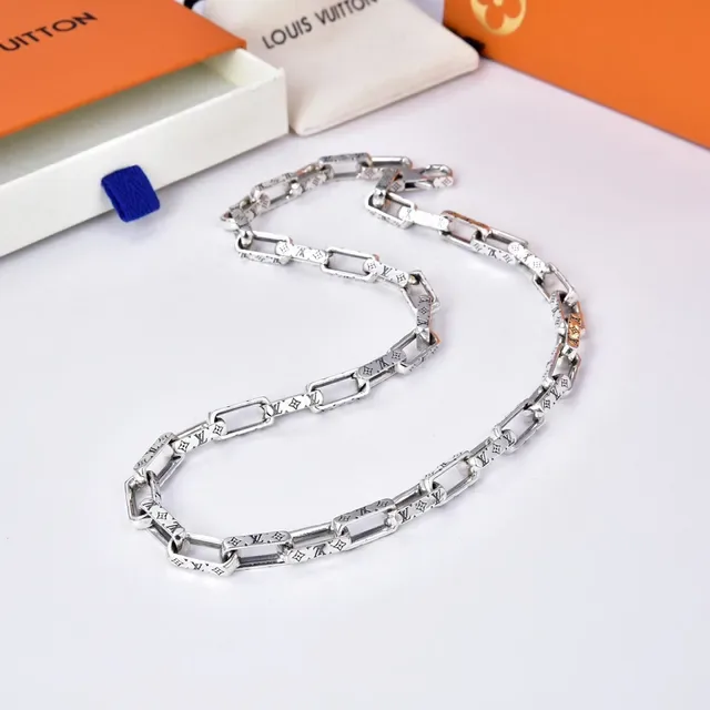 Louis Vuitton Monogram Chain Silver-Tone Necklace 2