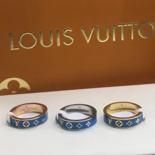 Louis Vuitton Monogram Enamel Ring Blue Multi-Metal Rings