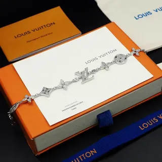 Louis Vuitton Monogram Flower Pavé Crystal Silver-Tone Bracelet