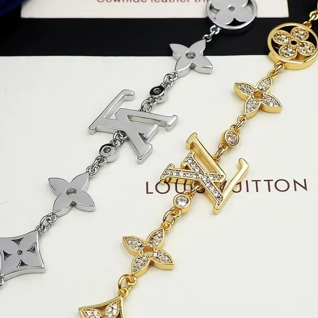 Louis Vuitton Monogram Flower Pavé Crystal Silver-Tone Bracelet 3