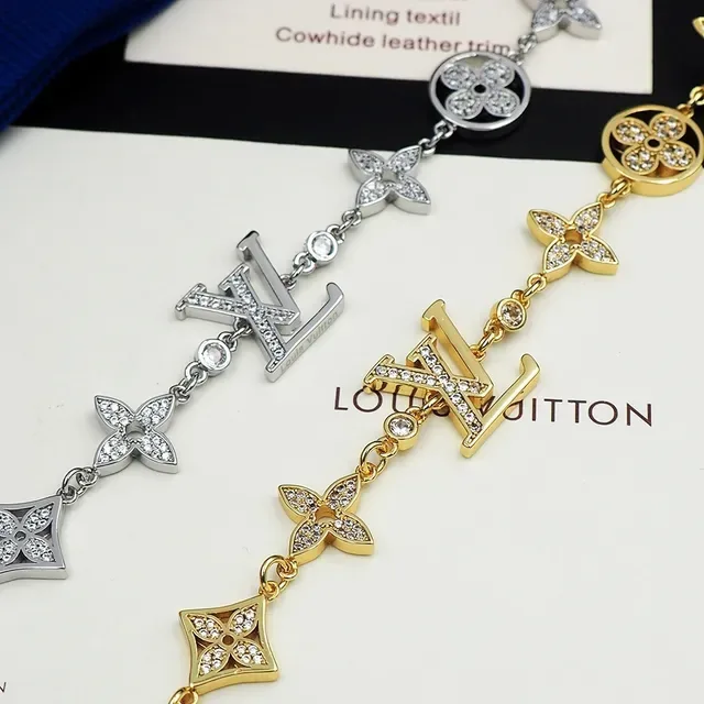 Louis Vuitton Monogram Flower Pavé Crystal Silver-Tone Bracelet 4