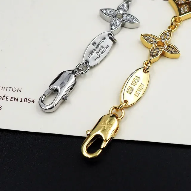 Louis Vuitton Monogram Flower Pavé Crystal Silver-Tone Bracelet 5