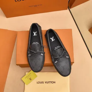 Louis Vuitton Monogram 皮革蝴蝶结乐福鞋