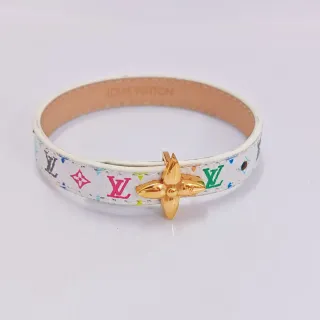 Louis Vuitton Monogram Multicolore White Multicolor سوار جلد