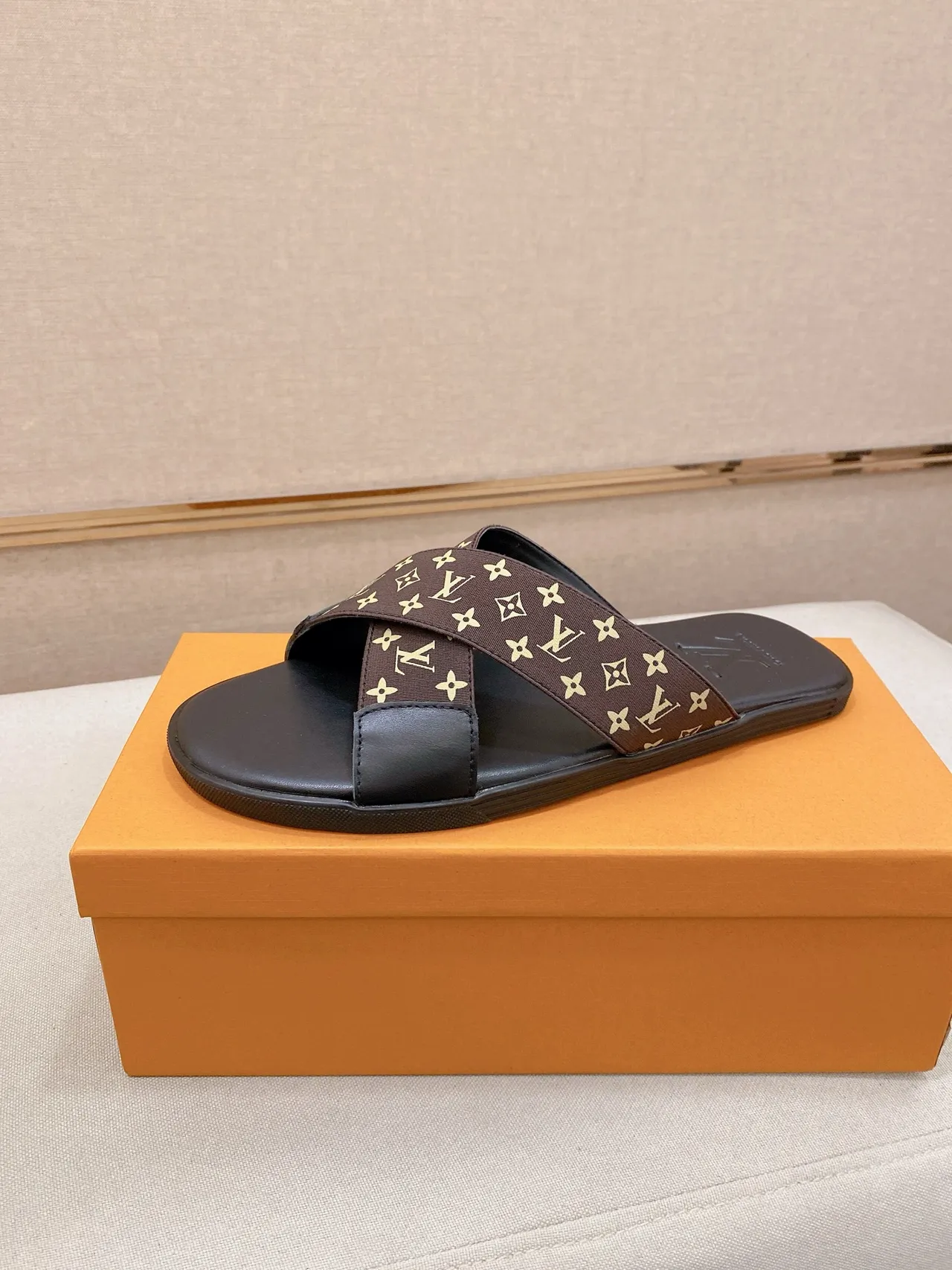 Louis Vuitton Monogram Strap Slide Slippers 6