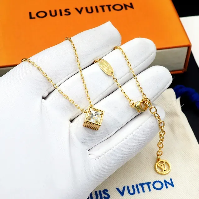 Louis Vuitton Monogram World Tour Cube Pendant Necklace 6