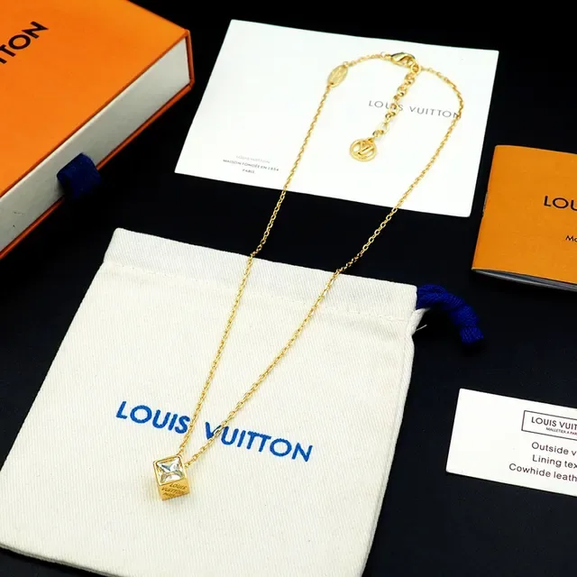 Louis Vuitton Monogram World Tour Cube Pendant Necklace 10