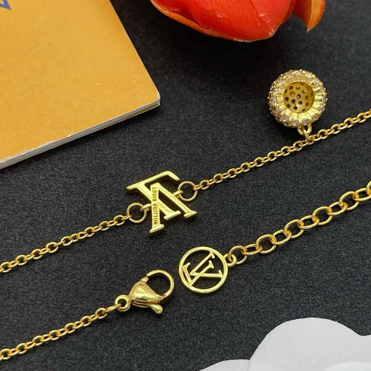 Louis Vuitton Monogram World Tour Gold-Tone Chain Bracelet 3