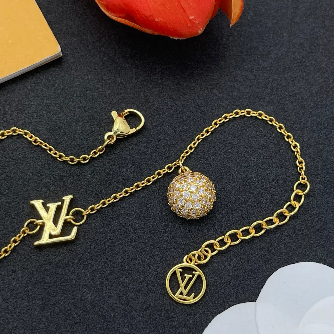 Louis Vuitton Monogram World Tour Gold-Tone Chain Bracelet 4