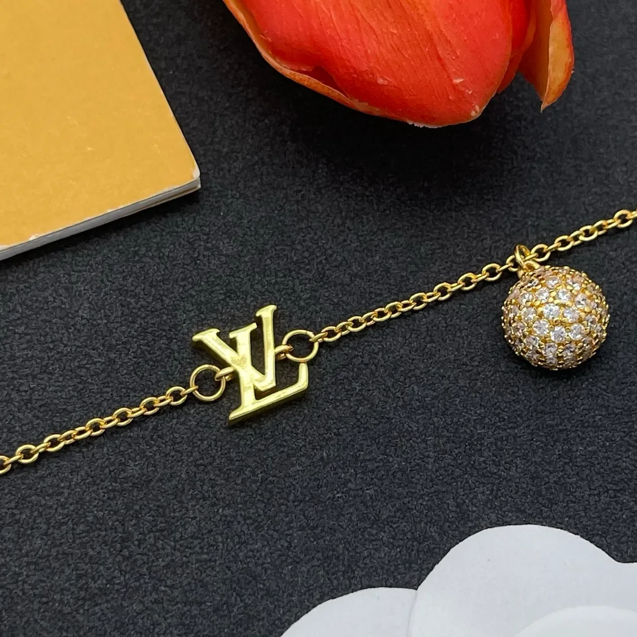 Louis Vuitton Monogram World Tour Gold-Tone Chain Bracelet 6