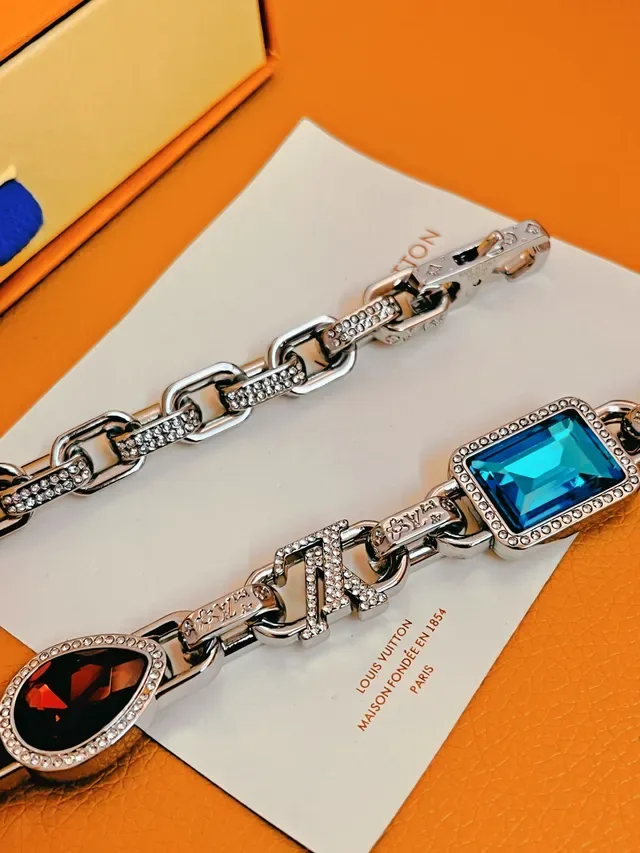 Louis Vuitton Monogram World Tour Multigemstone Chain Necklace 2