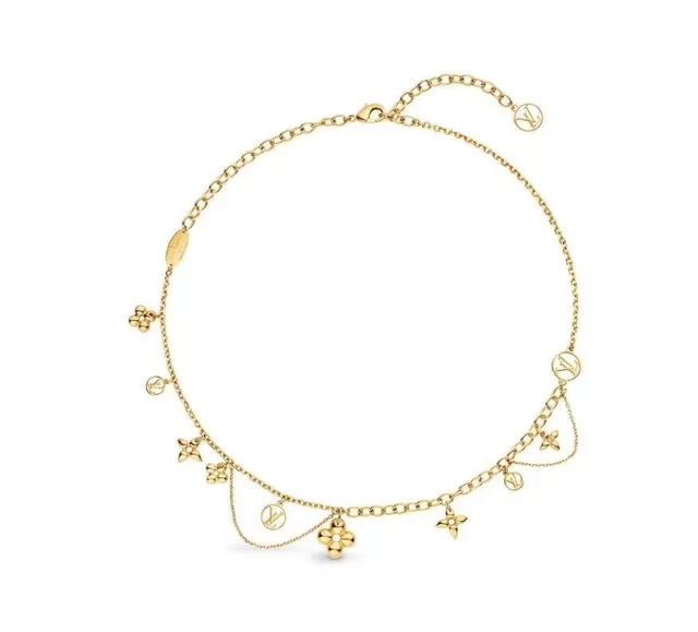 Louis Vuitton Multi Charm Gold-Tone Chain Necklace 2