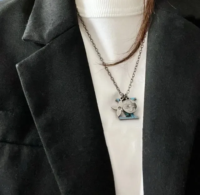 Louis Vuitton Multi-Charm Turquoise Enamel LV Necklace 2