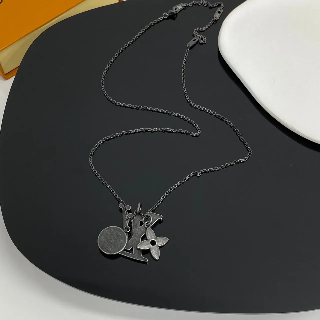 Louis Vuitton Multi-Charm Turquoise Enamel LV Necklace 3