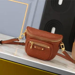 Louis Vuitton Multi Pochette Accessoires Brown Gold Embossed Monogram Leather Hardware Fashion Belt Bag