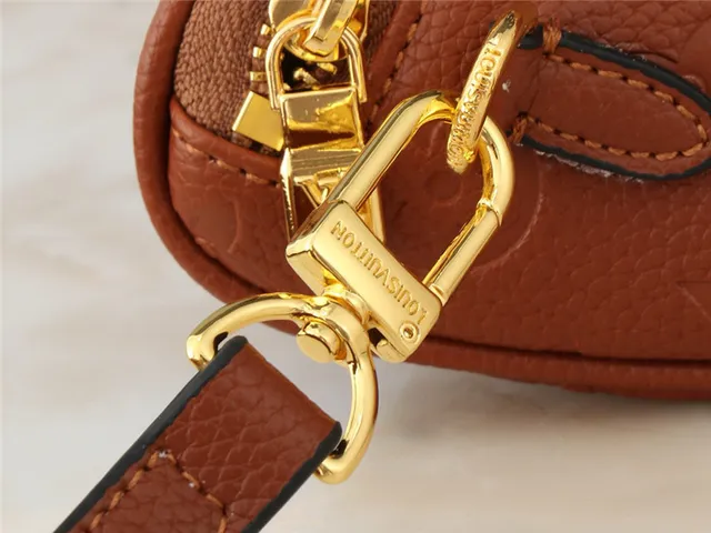 Louis Vuitton Multi Pochette Accessoires Brown Gold Embossed Monogram Leather Hardware Fashion Belt Bag 4