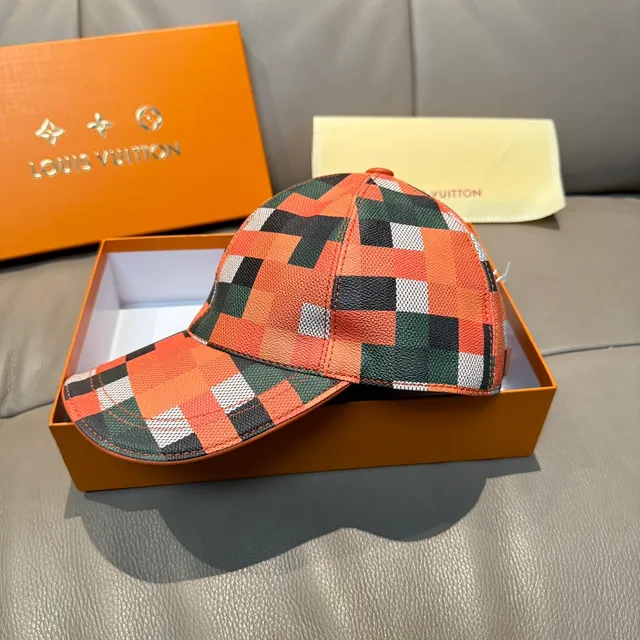 Louis Vuitton Multicolor Checkered Pattern Baseball Cap 1