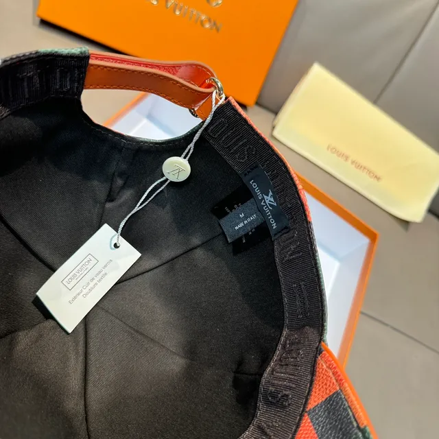 Louis Vuitton Multicolor Checkered Pattern Baseball Cap 4