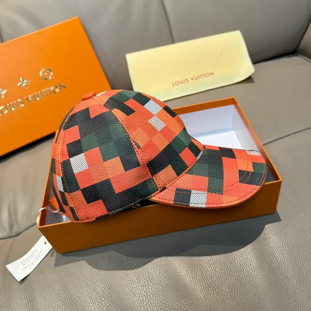 Louis Vuitton Multicolor Checkered Pattern Baseball Cap 8
